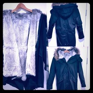 Custom fur lined winter coat